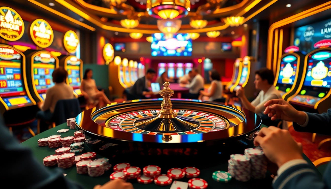 Experience excitement at the ARESGACOR casino with thrilling roulette games and vibrant players.