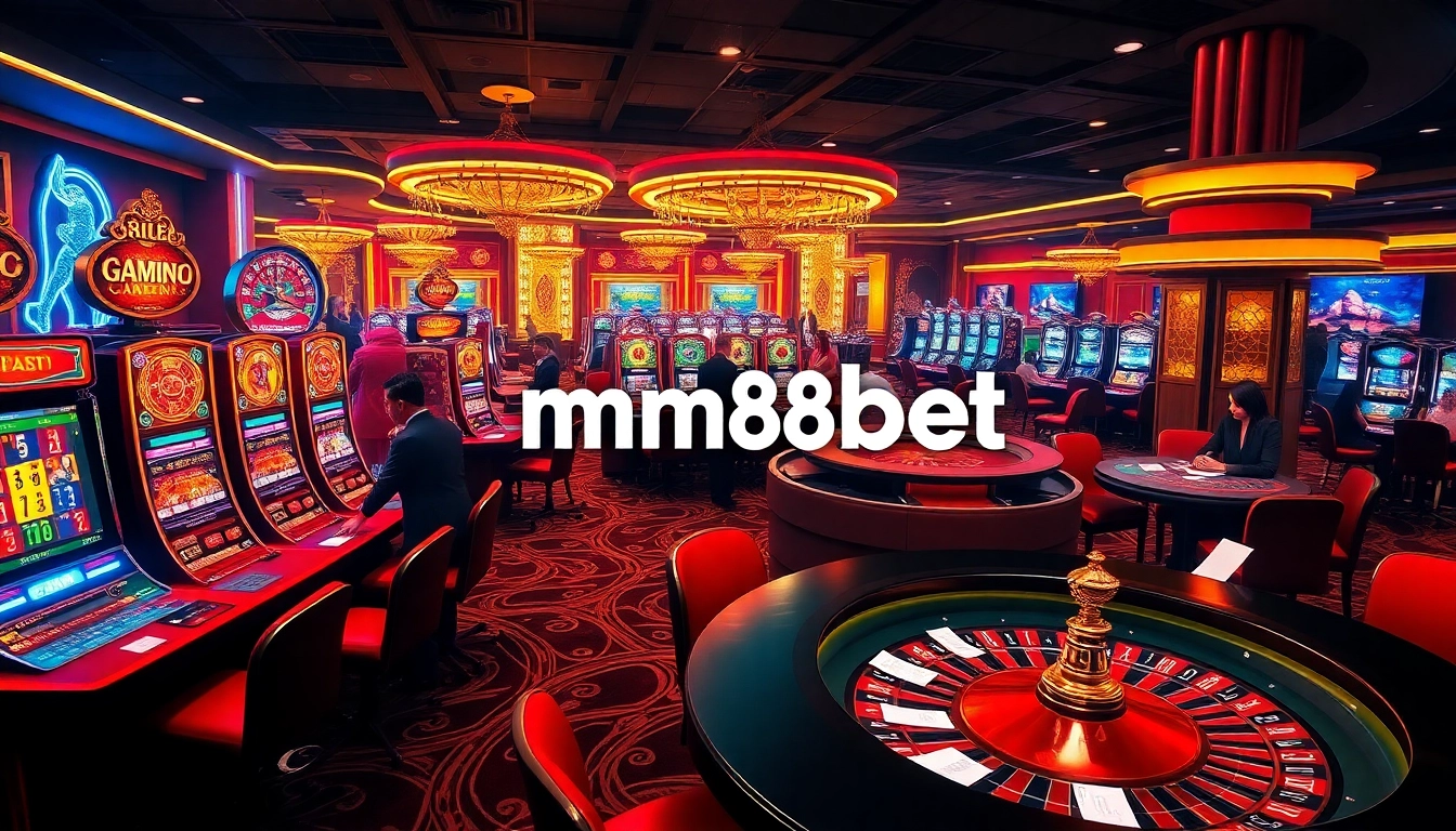 Experience the thrill of gambling with mm88bet, featuring vibrant casino tables and dynamic betting action.