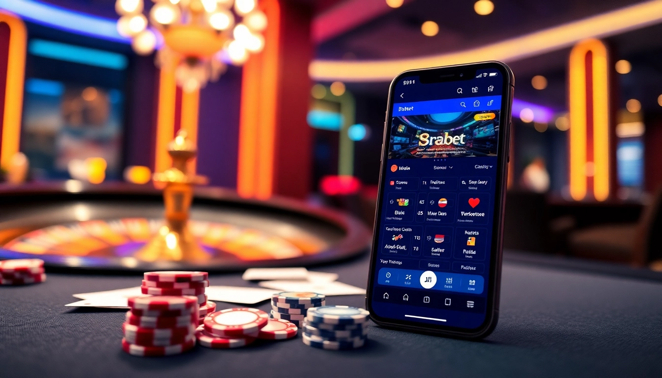 Engage with BRABET's exciting online casino atmosphere featuring poker chips and a roulette wheel.