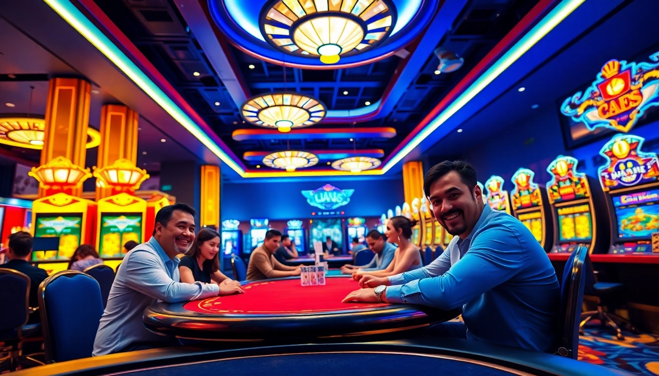 Exciting gaming atmosphere highlighting TR88 Vip with vibrant colors and professional setups.