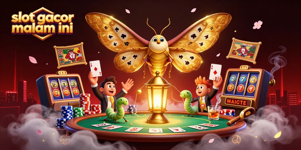 Experience winning opportunities with slot gacor malam ini, featuring vibrant casino scenes and dynamic game illustrations.