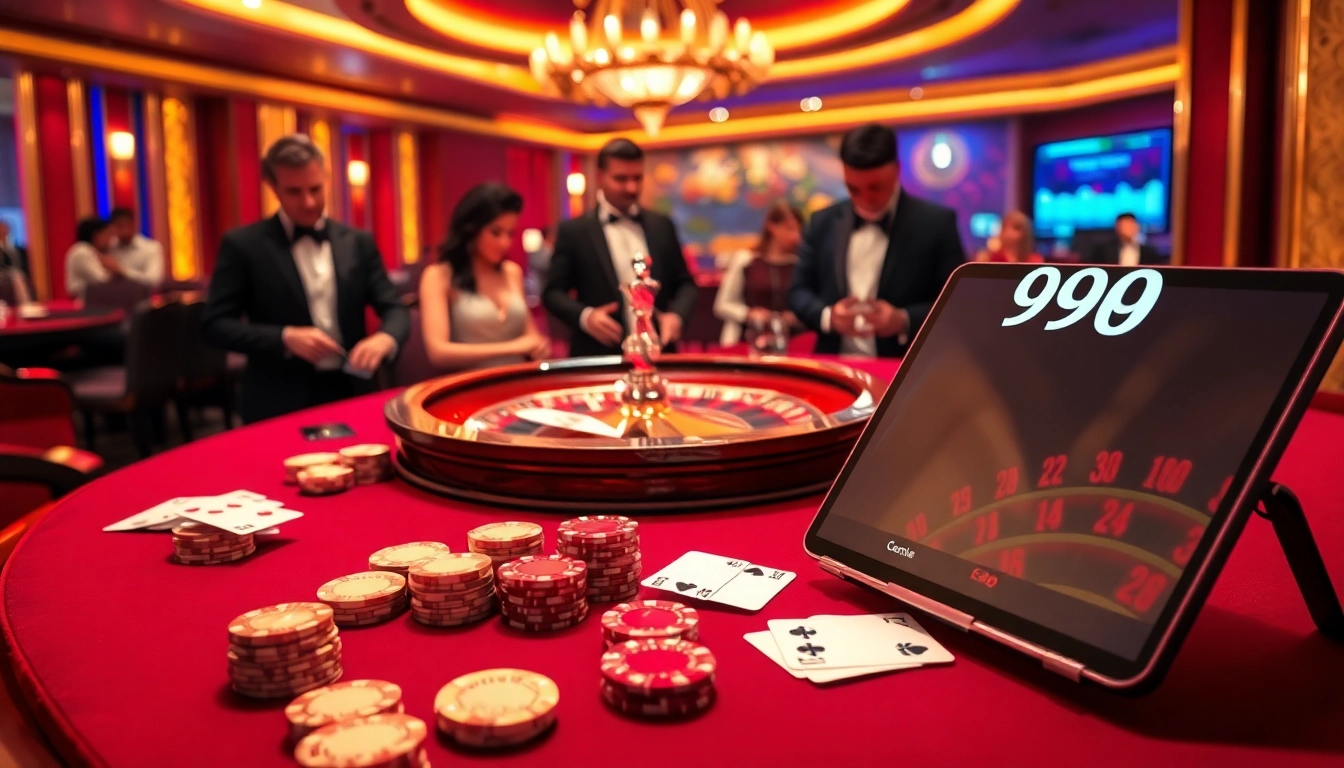 Experience the thrill of 99OK's online gaming with vibrant casino elements and thrilling action.