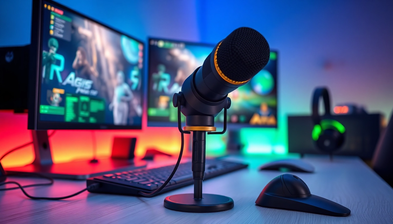 MV88 microphone showcased in a modern gaming setup, emphasizing technology and innovation.