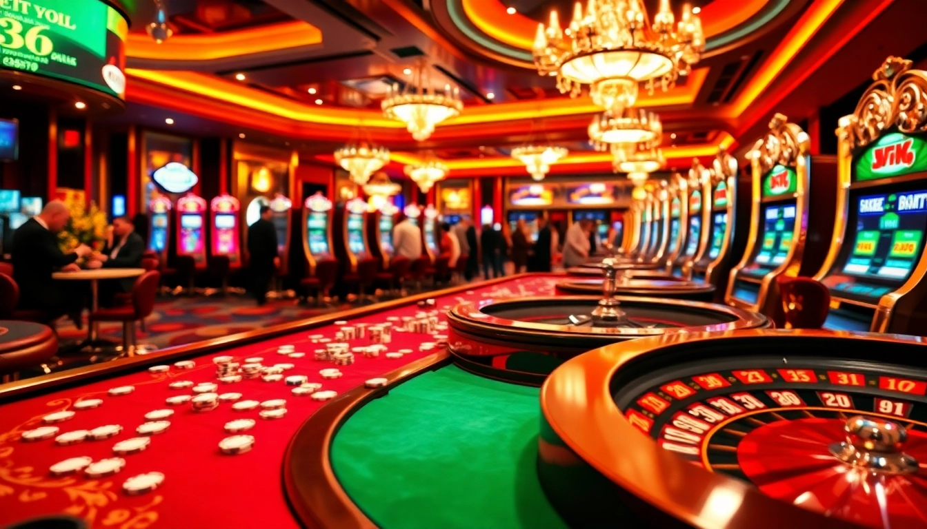 Players enjoying high-stakes gambling at the vibrant MM88 casino.