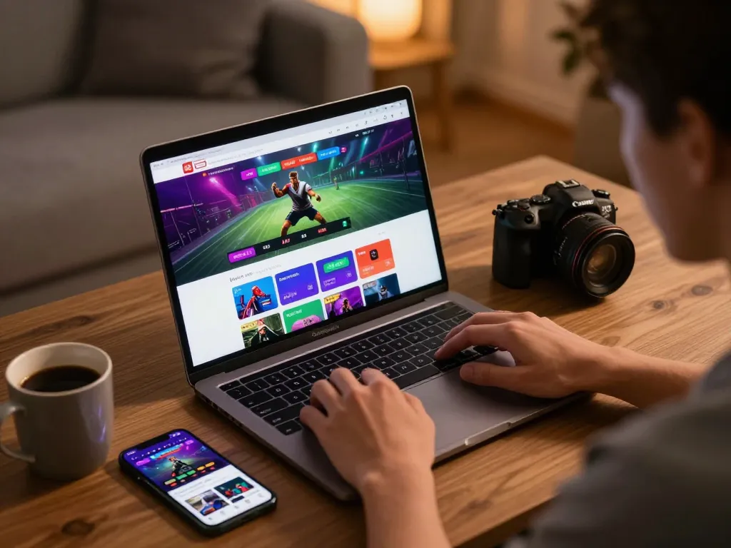 Engaged player exploring Nhà cái TIP88 platform for strategic sports betting