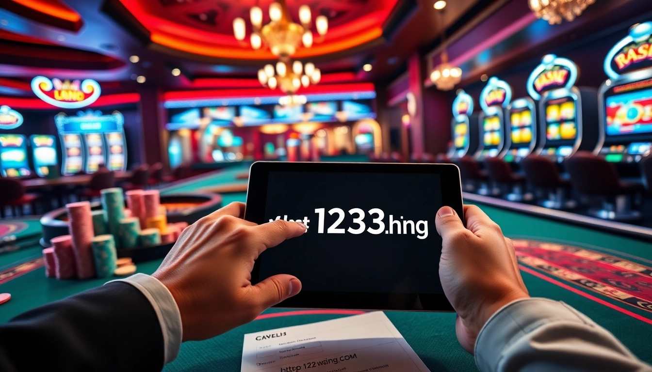 Experience the thrill of online gambling at https://123b.ing/, featuring vibrant casino visuals and engaging gaming action.