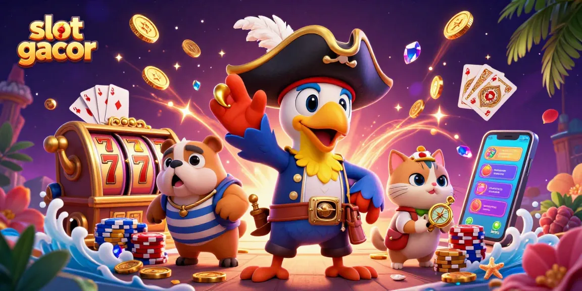 Win big with slot gacor as characters interact in a dynamic casino scene.