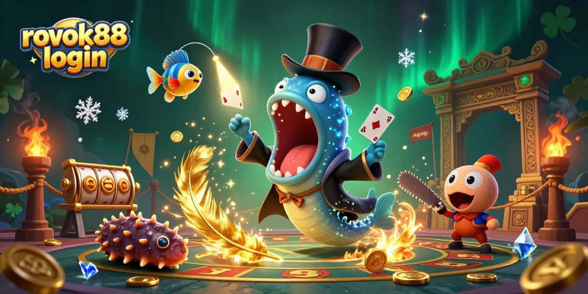 Experience thrilling gameplay with rokok88 login in this vibrant 3D casino illustration.