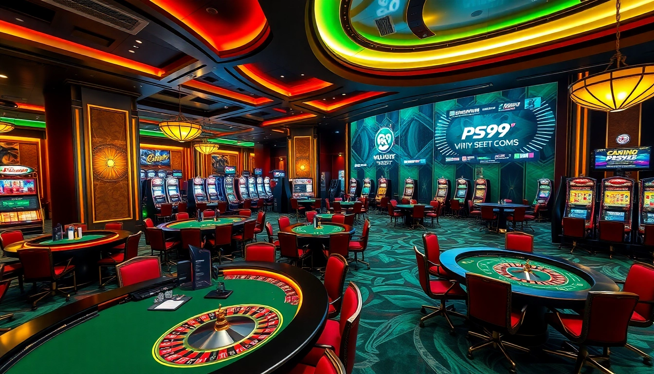 Experience the thrill of PS99 COM with exciting casino games in a vibrant setting.