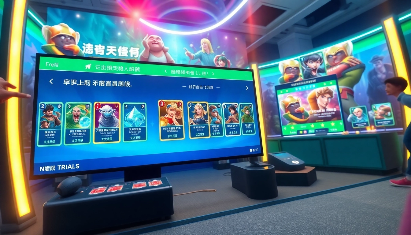 オンラインオリパ 無料を特徴とする、活気あるデジタル要素とアニメーションカードを備えたオンラインカードゲームのシーン
