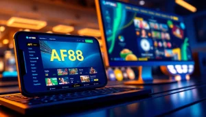 AF88 online gaming platform showcasing vibrant casino games and user-friendly interface