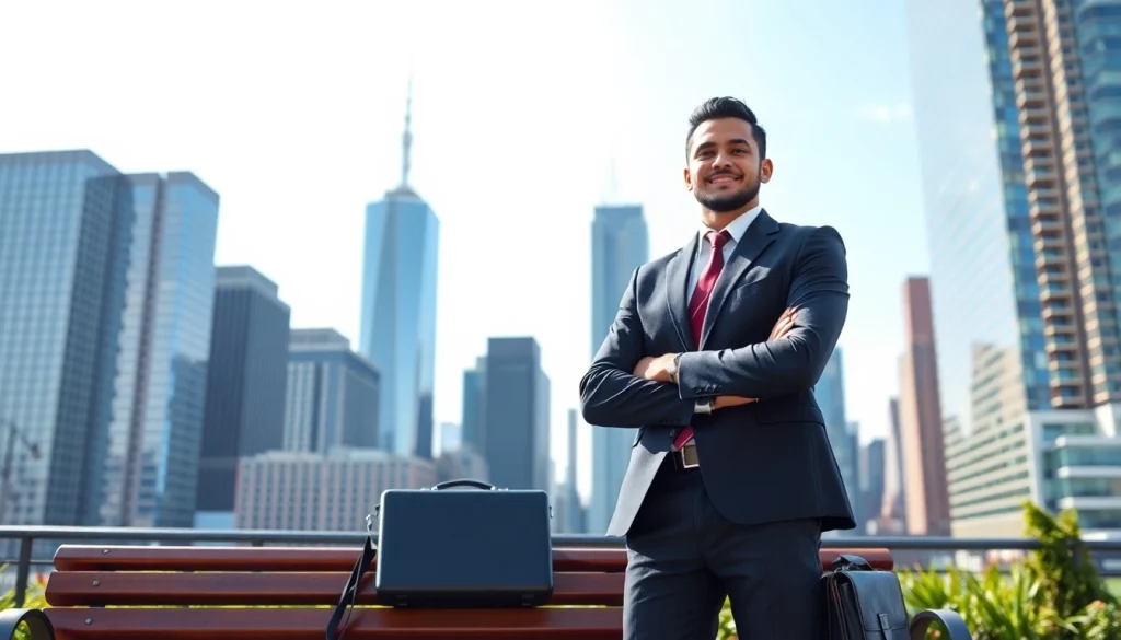 Explore a free job post new york with a job seeker confidently navigating the city landscape.