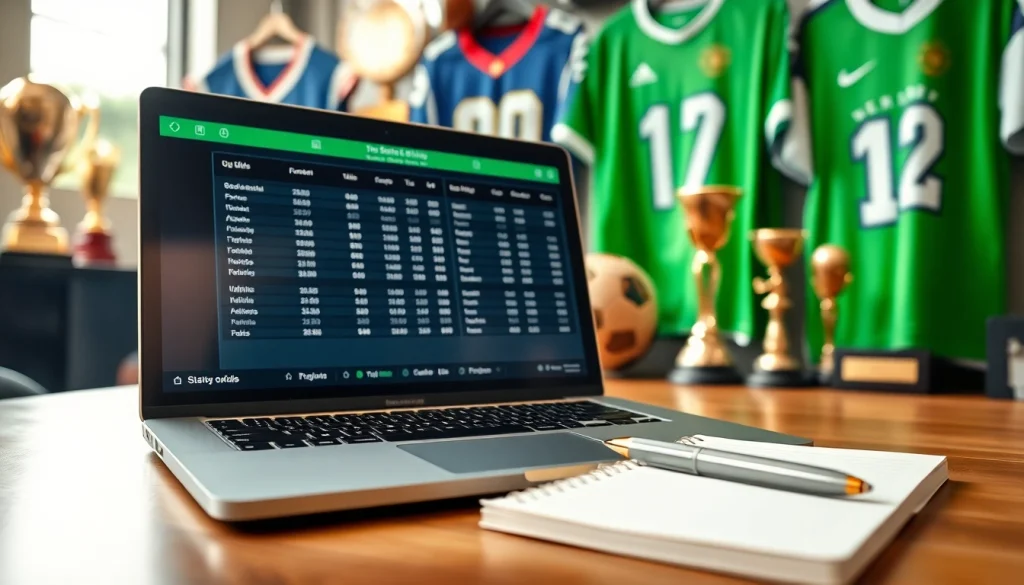 Analyze the best online sportsbooks India with a professional desktop setup showcasing betting odds and sports memorabilia.