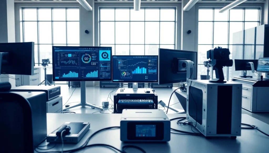 Discover enhanced productivity in a professional technology workspace.