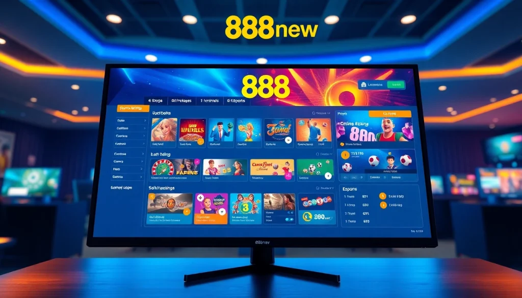 Engaging online gaming interface of 888new showcasing diverse options and user-friendly design.