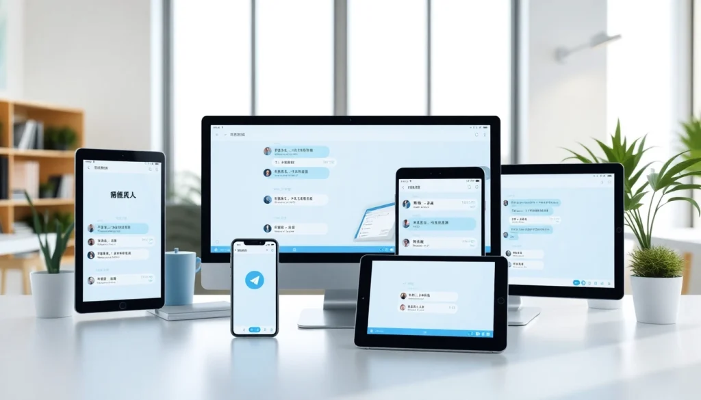 Experience the 纸飞机中文版 interface across devices showcasing secure communication.