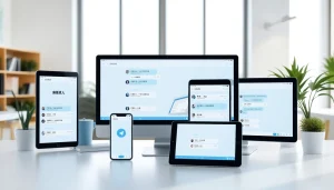 Experience the 纸飞机中文版 interface across devices showcasing secure communication.