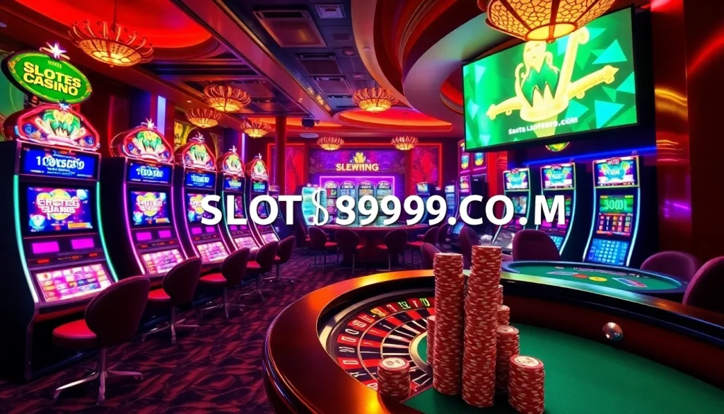 SLOTS899.COM provides a thrilling casino atmosphere with vibrant slot machines, roulette, and poker games.