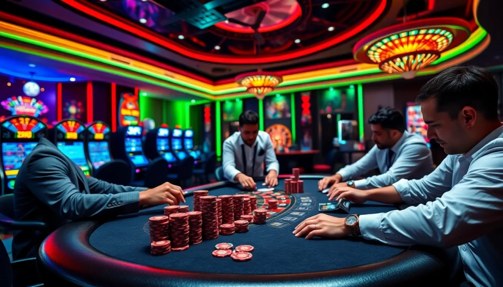 Engage in thrilling gaming at https://xx88.pizza/ with vibrant casino tables and excited players.
