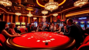Discover SuperPH casino players enjoying a high-stakes poker game in an elegant setting.
