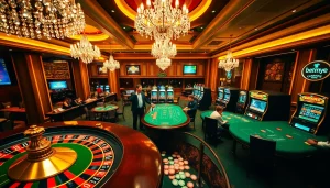 Place bets and win at 67bett.com.br's engaging casino tables in a vibrant atmosphere.