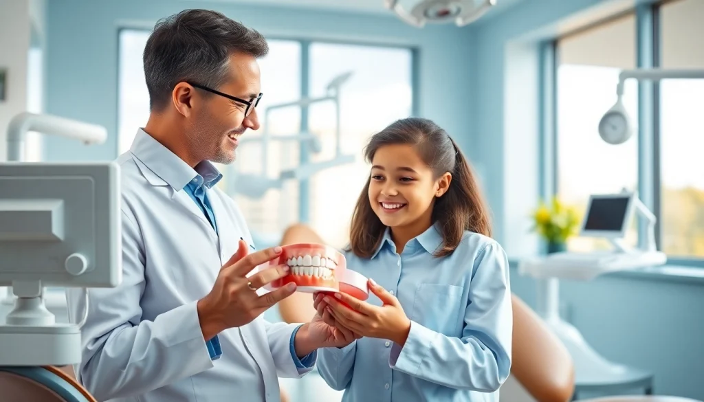 子ども向けの矯正歯科治療に焦点を当てた、現代的な矯正歯科クリニックの魅力的な光景。