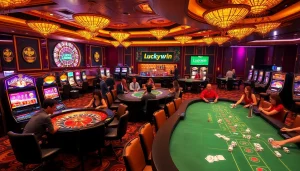 Experience the thrill at Luckywin casino with exciting games and vibrant gaming atmosphere.