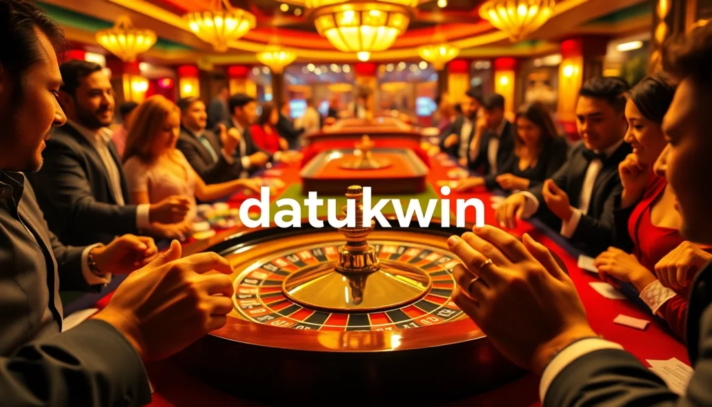 Rasakan sensasi di datukwin saat para pemain merencanakan strategi di meja roulette yang berwarna-warni.