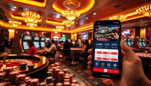 Experience the excitement of viral88 casino gaming with players enjoying vibrant slot machines.