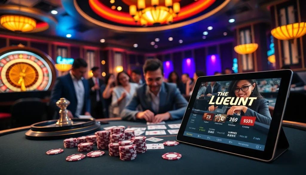 Experience thrilling gambling at luongsontv with engaging poker games and vibrant casino visuals.