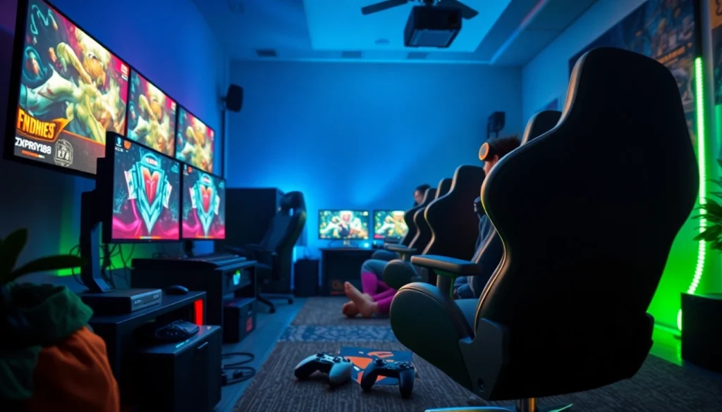 Engaging online gaming setup featuring JAMETKUPROY88 with vibrant colors and modern technology.