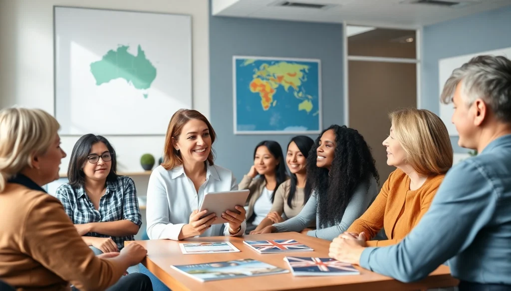 Expert consultation for the UK visitor visa from Australia in a welcoming office setting.