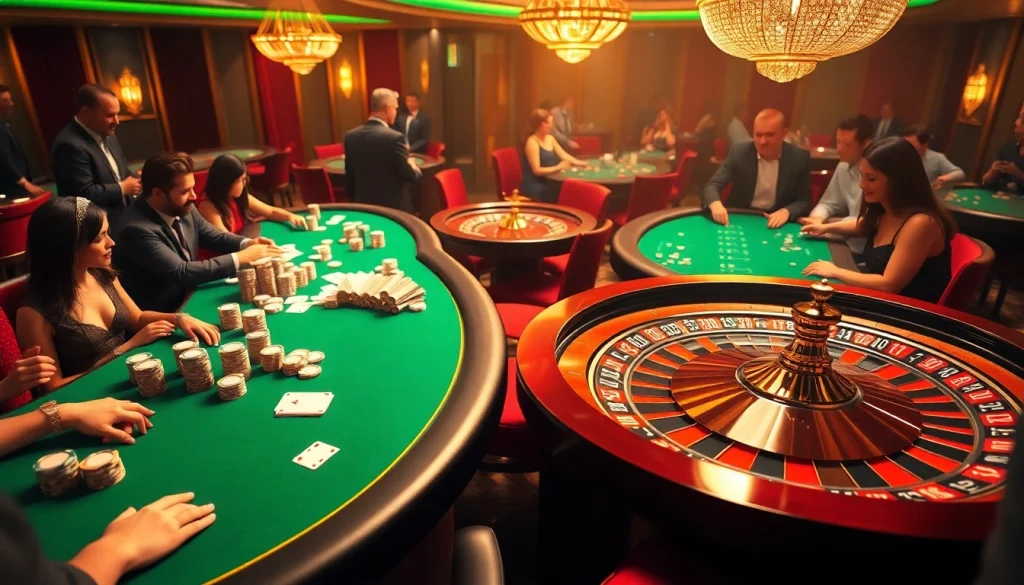 Experience the excitement of pahala4d with vibrant casino tables and poker chips in action.