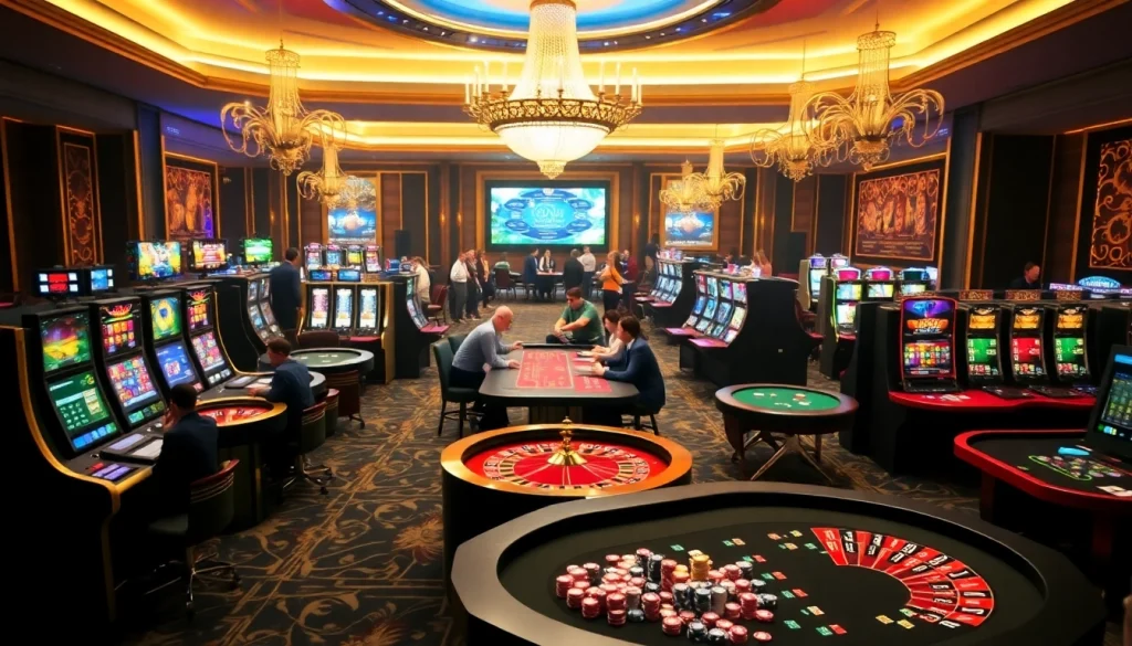 Players enjoying their time at the casino while exploring https://go88.fast/ for exciting games.