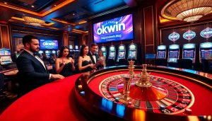 Experience thrilling moments at https://okwin.blog/ with players enjoying a vibrant casino ambiance.