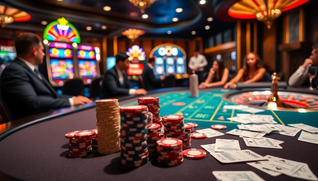 Engage with thrilling poker action and luxury at GO8 casino, showcasing vibrant gameplay.