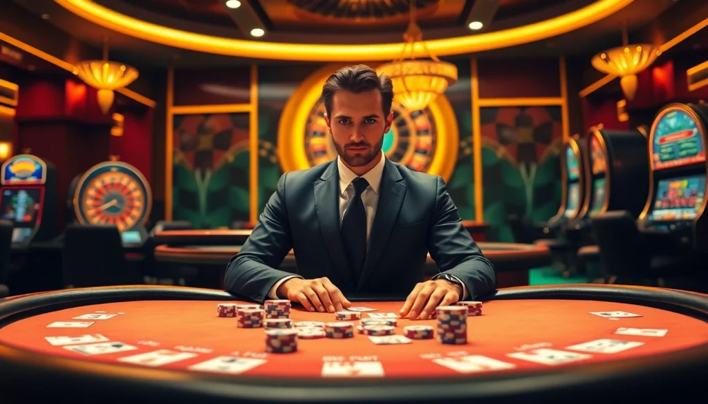 Engaging poker scene at a luxurious casino, highlighting hidden wiki tor insights for strategic gameplay.