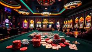 Experience the thrill of the hidden wiki through an exciting casino scene filled with poker chips and roulette wheels.