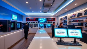 Discover amazing deals and discounts with ドスパラ クーポン in a modern tech store setting.