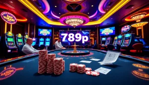 Exciting poker game and vibrant casino setup featuring 789p's luxury gaming ambiance.