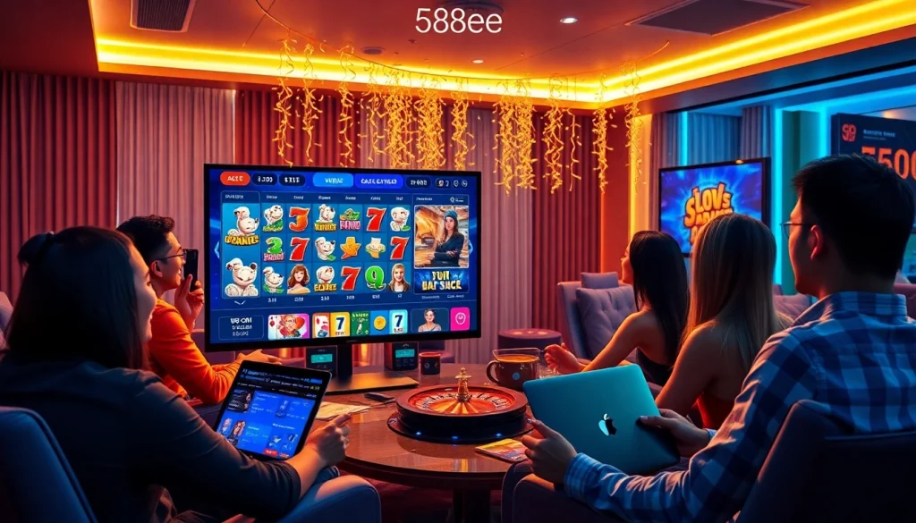 Experience the thrill of 58ee with a vibrant online casino showcasing diverse games and players.