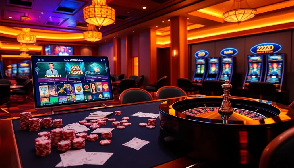 Experience thrilling gameplay with the 222bd app's exciting casino atmosphere and vibrant gaming elements.