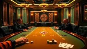 S8 themed casino table with vibrant chips and cards, capturing the excitement of gambling.