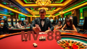 Experience the excitement of MV 88 at luxury casino tables with enthusiastic players and professional dealers.