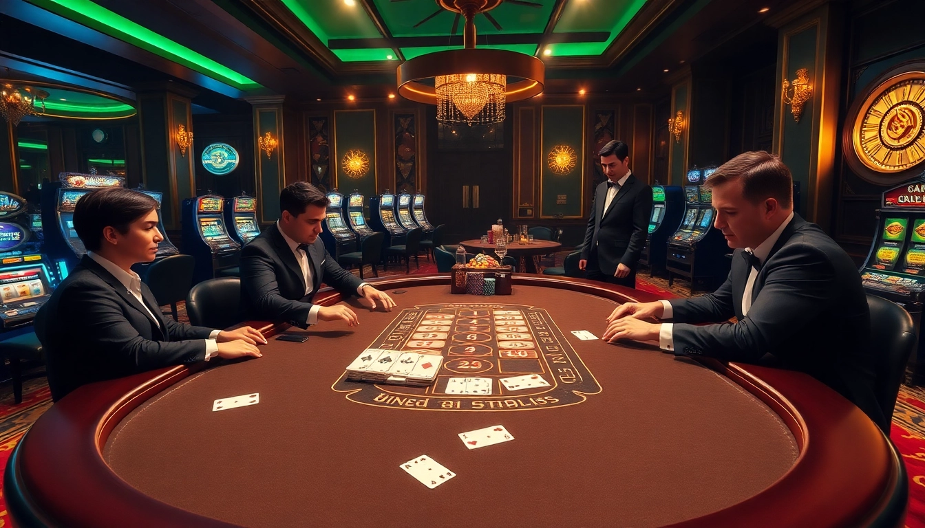 Người chơi tận hưởng Blackjack cược cao tại https://luck8.com, nhấn mạnh sự sang trọng và hứng khởi trong một thiết lập casino chuyên nghiệp.