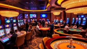 Experience excitement at www.kjc.global with vibrant casino tables and engaged players.