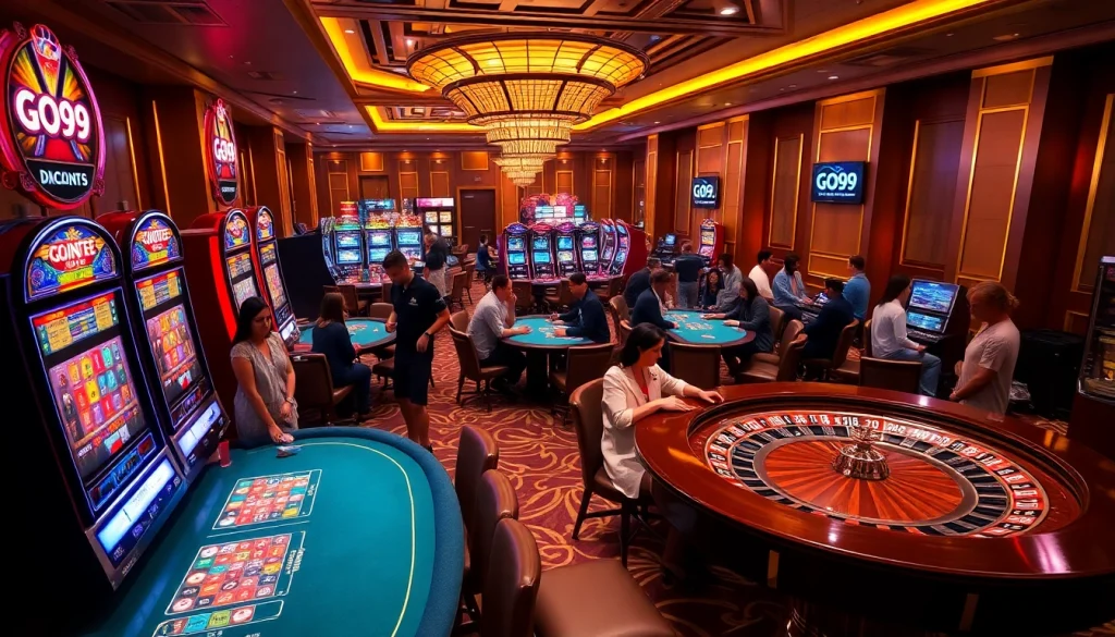 Experience the thrill of GO99 gaming with vibrant casino visuals and engaging gameplay.